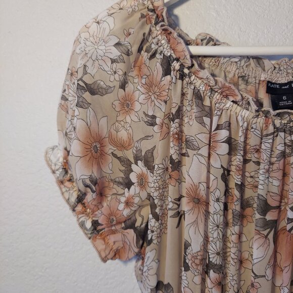 Kate & Lily Floral Smocked Midi Dress | Size 6 - Picture 7 of 9